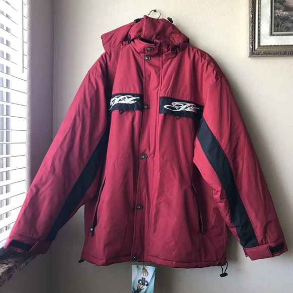 VTG Marc Buchanan Pelle Pelle Ski Equipment Red Black Winter Jacket Size XXL